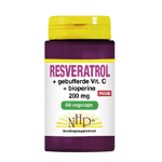 nhp resveratrol 200mg/vitamine c/bioperine puur, 60 veg. capsules