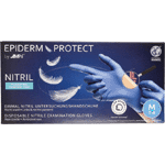 Epidermprotect Nitriel Onderzoekhandschoen Poedervrij M Blauw, 100 stuks