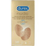 durex nude extra lube condooms, 10 stuks