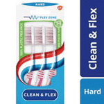 Aquafresh Tandenborstel Clean & Flex Hard, 3 stuks