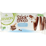 bisson stick choco melkchocolade bio, 130 gram