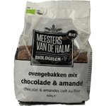 de halm ovengebakken mix chocolade en amandel bio, 400 gram
