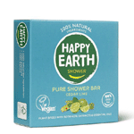 happy earth shower bar cedar lime, 90 gram