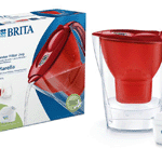 brita waterfilterkan marella cool red+1 maxtra filter, 1 stuks
