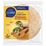 we care lower carb wraps whole weat, 160 gram