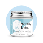 Happy tabs Tandpasta tabletten Fresh Mint met Fluoride, 80 tabletten