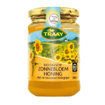 traay zonnebloem honing creme bio, 350 gram