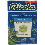 Ricola Menthol Extra Strong Suikervrij, 50 gram