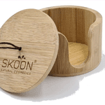 skoon face pad holder bamboo, 1 stuks