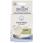 skoon face pads re-usable 2 sided, 7 stuks