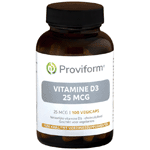 proviform vitamine d3 25mcg, 100 veg. capsules
