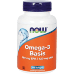 now omega-3 basis 180mg epa 120mg dha, 100 soft tabs