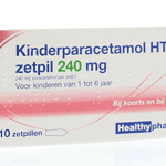 healthypharm paracetamol kinderen 240mg, 10zp