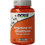 Now Arginine & Ornithine 500/250 Mg, 100 capsules