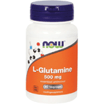 Now L-glutamine 500mg, 60 capsules