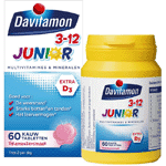 Davitamon Junior 3+ Framboos, 60 Kauw tabletten