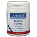 lamberts taurine 500mg, 60 veg. capsules