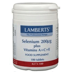 Lamberts Selenium 200 Mcg met Vitamine A C E, 100 tabletten