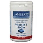 Lamberts Vitamine E 400ie Natuurlijk, 180 Veg. capsules