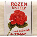 traay zeep roos / calendula, 250 gram
