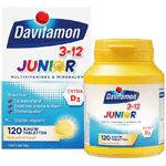 Davitamon Junior 3+ Kauwtabletten Banaan, 120 Kauw tabletten