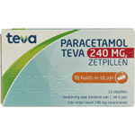 teva paracetamol 240 mg, 10zp