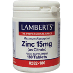 Lamberts Zink Citraat 15 Mg, 180 tabletten