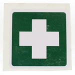 Heka Sticker Groen Wit Kruis, 1 stuks