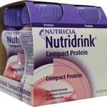 nutridrink compact proteine aardbei 125ml, 4 stuks
