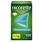 nicorette kauwgom 4mg menthol mint, 105 stuks