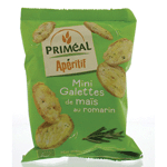 Primeal Aperitive Mini Maiscrackers Olijf Rozemarijn Bio, 50 gram