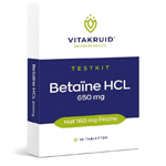 Vitakruid Betaine Hcl 650 Mg & Pepsine 160 Mg Testkit, 10 tabletten