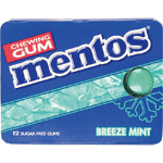 Mentos Gum Breeze Mint, 12 stuks
