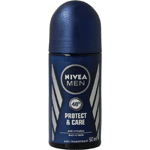 nivea men deodorant roll on protect & care, 50 ml