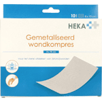 Heka Klein Wondkompres Gemetalliseerd 8 X 10 Cm Steriel, 10 stuks