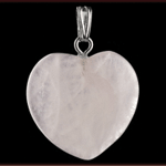 ruben robijn hanger hart 20mm roze kwarts, 1 stuks