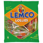Lemco Vruchten Lollies, 240 gram