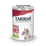 yarrah kattenvoer chunks met kip en rund bio, 405 gram