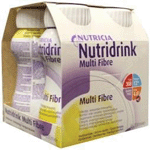 Nutridrink Multi Fibre Vanille 200ml, 4 stuks