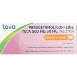 teva paracetamol coffeine 500/50, 20 tabletten