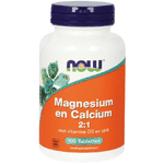 Now Magnesium & Calcium 2:1, 100 tabletten