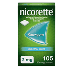 nicorette kauwgom 2mg menthol mint, 105 stuks