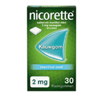 nicorette kauwgom 2mg menthol mint, 30 stuks