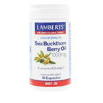 Lamberts Duindoorn Olie 1000 Mg - Sea Buckthorn Berry Oil, 30 capsules