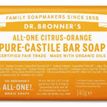 dr bronners barsoap citrus & orange, 140 gram