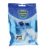 Vicks Blue Menthol Suikervrij Bag, 72 gram