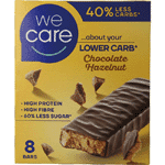 we care lower carb tussendoortje chocola & hazelnoot, 8 stuks