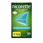 nicorette kauwgom 4mg menthol mint, 30 stuks