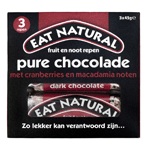 Eat Natural Pure Chocolade Cranberry Macadamia 45 gram, 3x45 gram