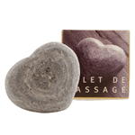 Aleppo Soap Co Massage Hart Leisteen Zwart, 1 stuks